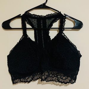 Aerie Black Lace Racerback Bralette